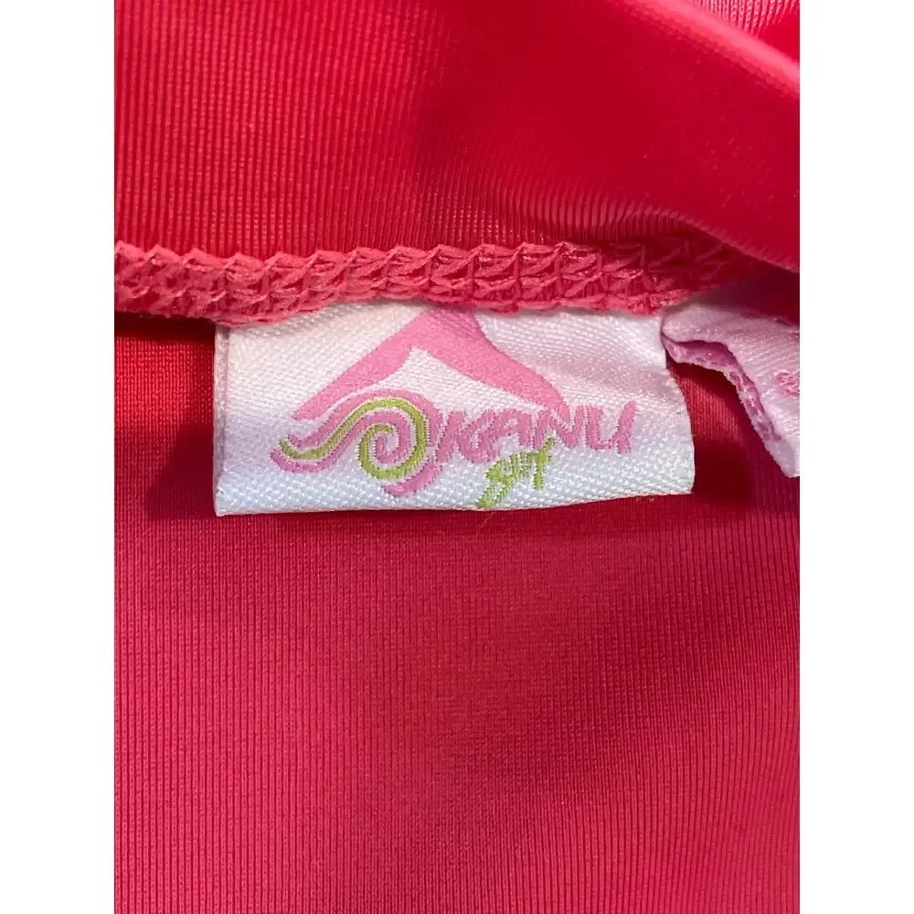 Kanu Surf Rash Guard Long Sleeve Swim Top Size M Pink UPF 50+